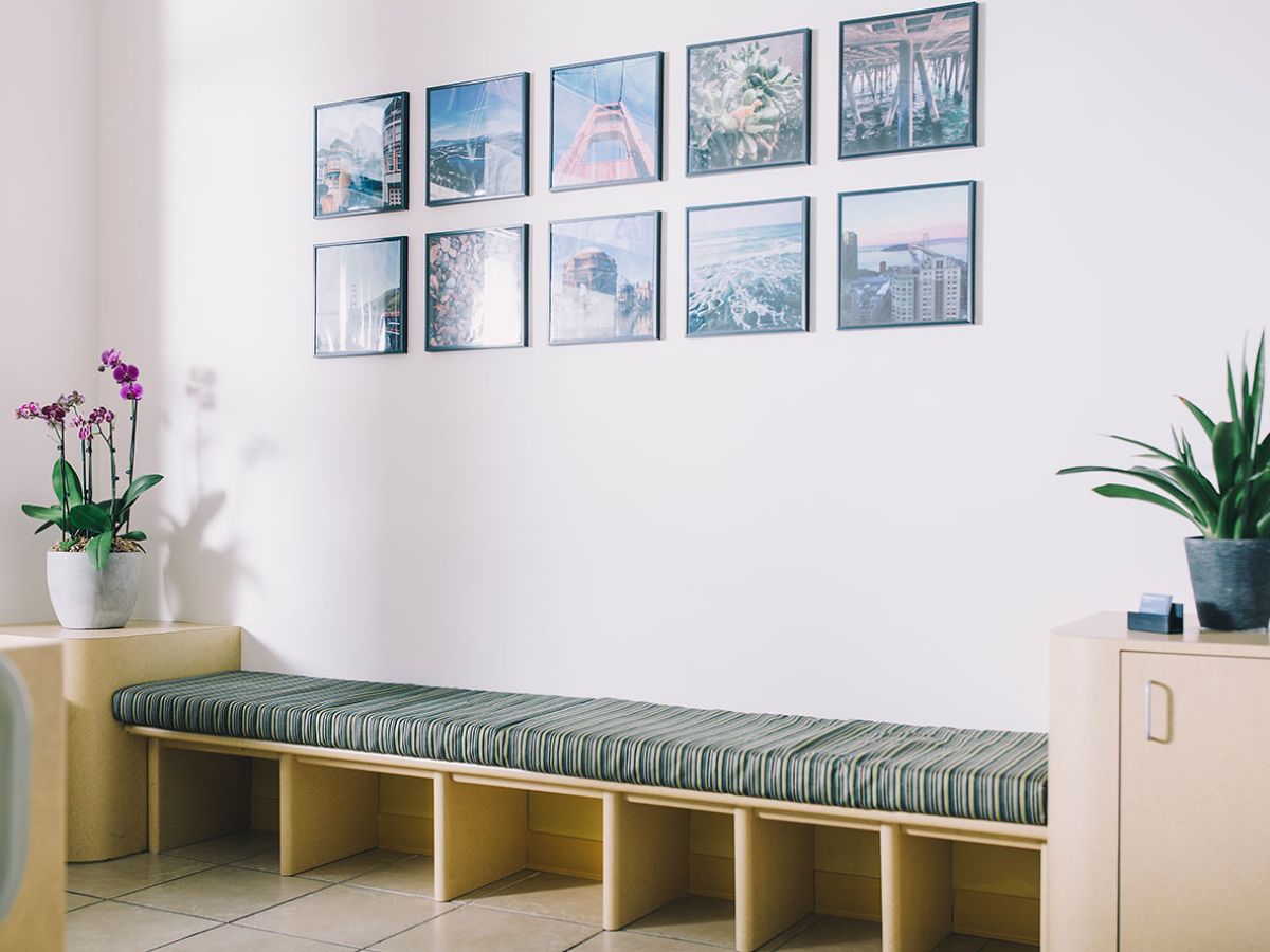 Waiting area at Bloom Dental Group, 800 S B St, San Mateo