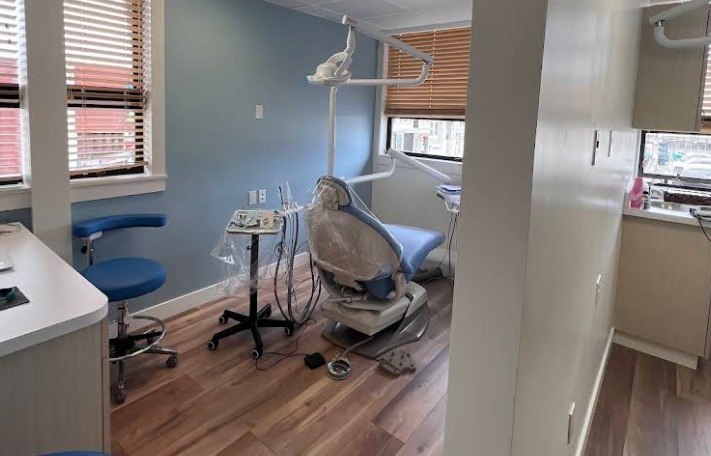 A treatment room at Luna Dental